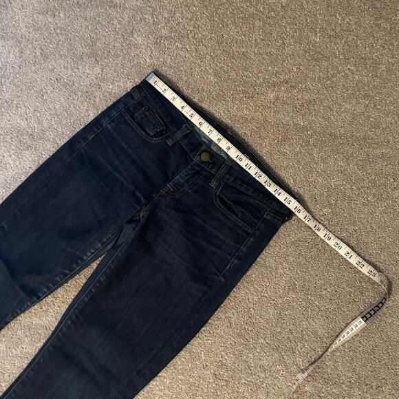 J Crew Low Rise Toothpick Skinny Ankle Jeans Dark Wash Stretch Sz 27 (31x28) EUC - Picture 10 of 13